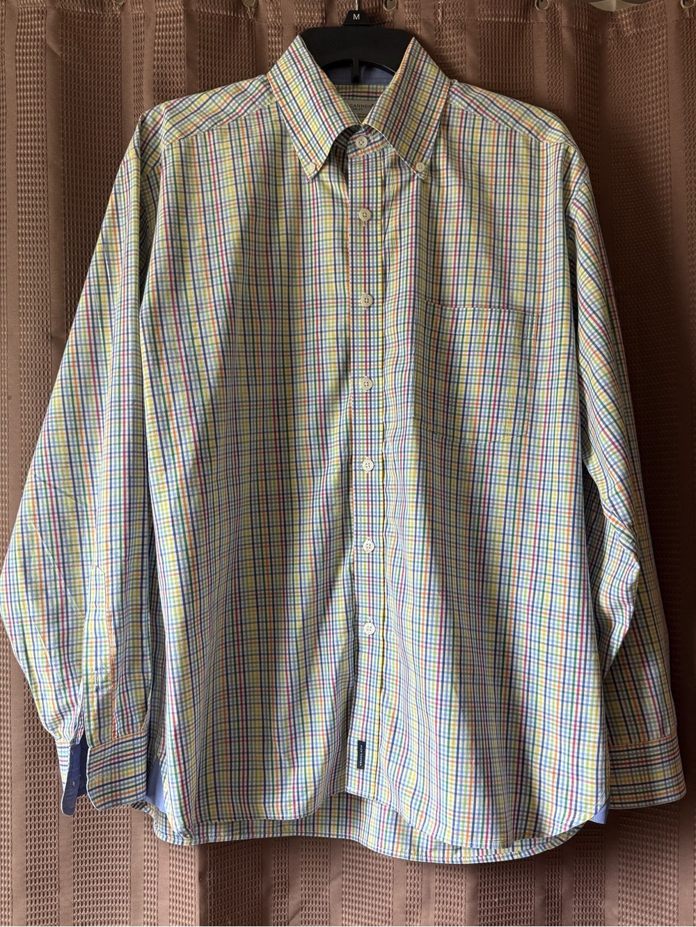 Alex Cannon Men's Long-Sleeve Multi-Color Plaid Dress Shirt